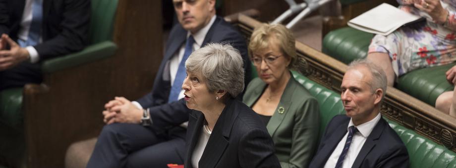 Theresa May, premier Wielkiej Brytanii, w Izbie Gmin. Londyn, 22 maja 2019 r.