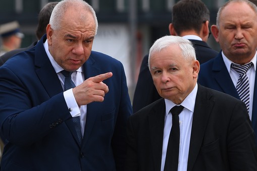 Jacek Sasin i Jarosław Kaczyński