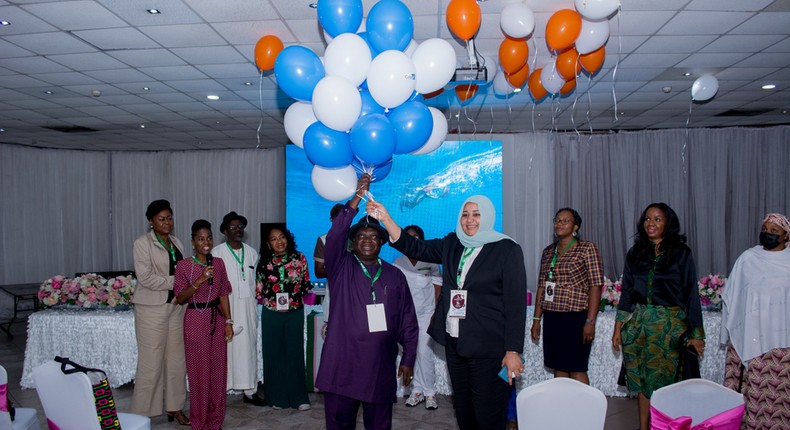 President of the African Society Of Dermatology And Venereology (ASDV), Prof. Abel Onunu leads the presentation of the La Roche Posay brand at the recently held 3rd ASDV Scientific Conference in Port-Harcourt while other dermatologists look on.