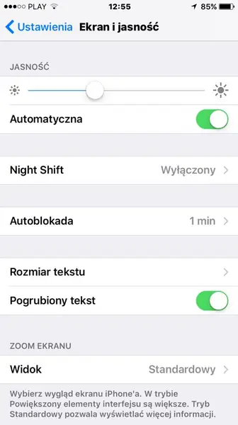 Jeden przycisk w iPhonie pogrubia tekst