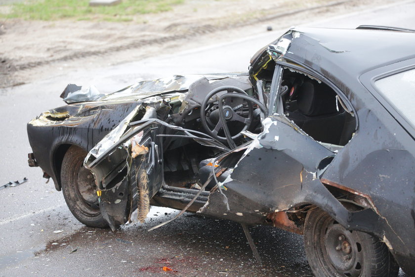 Ford capri zderzenie z dźwigiem