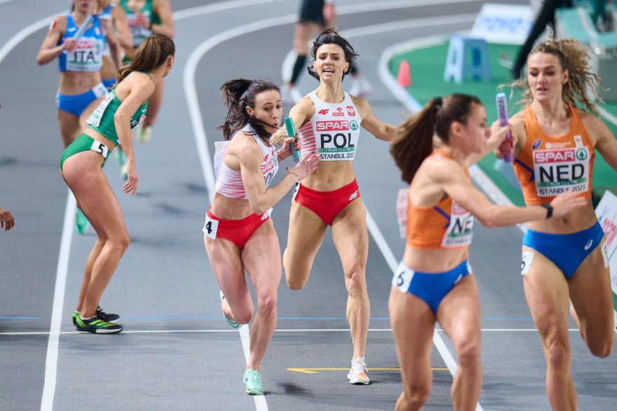 Marika Popowicz-Drapała podczas HME 2023 w Stambule, gdzie sięgnęła po srebro w sztafecie 4x400 m