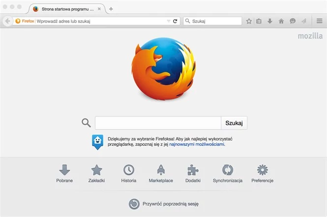 Firefox oparty jest na projekcie Australis od wydania z numerem 29.0
