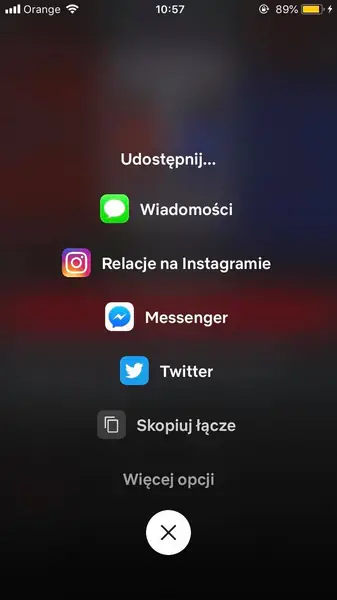 Nowa funkcja udostępniania stories z Netfliksa