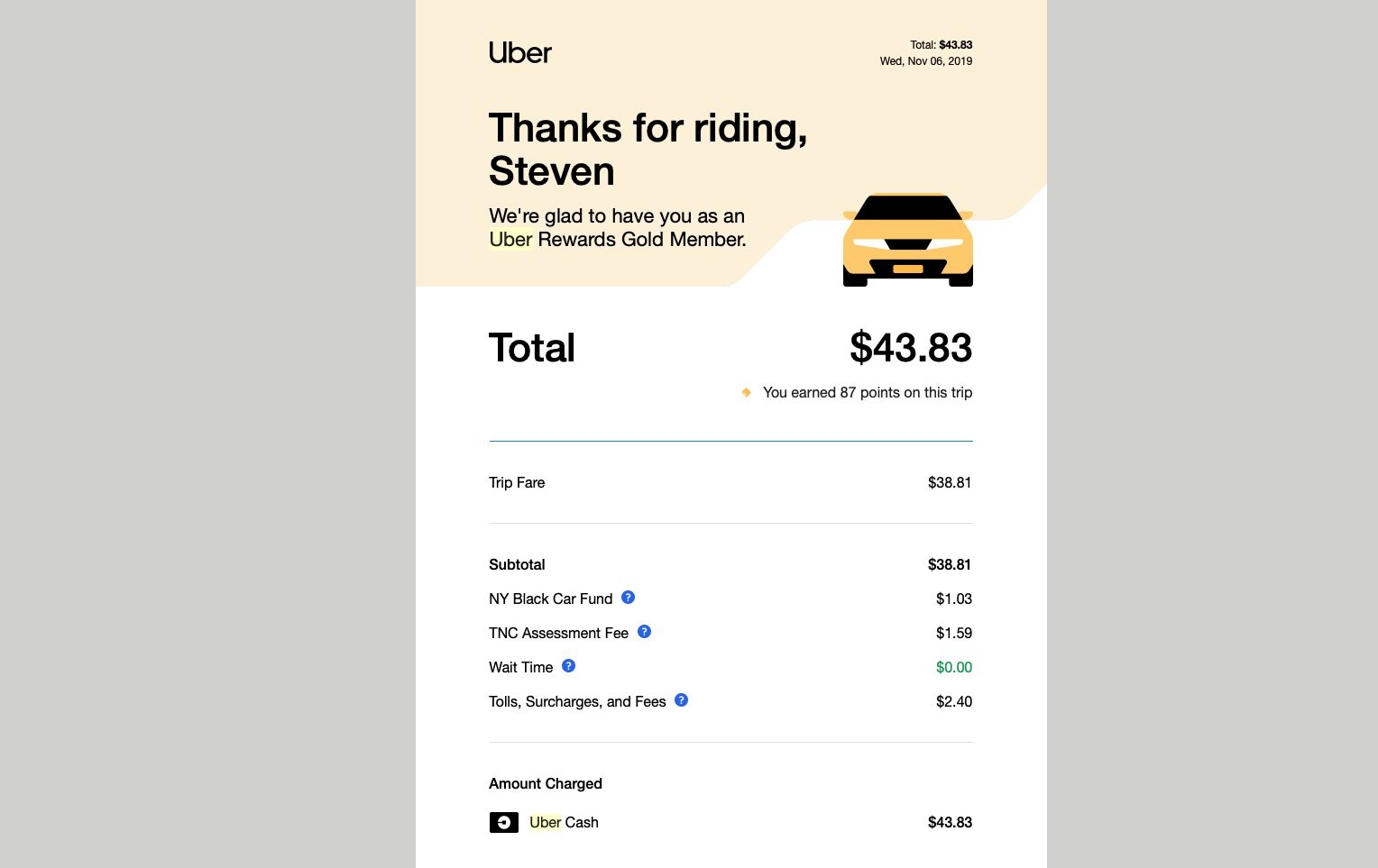 How to get Uber receipts emailed to you, or view past receipts in the