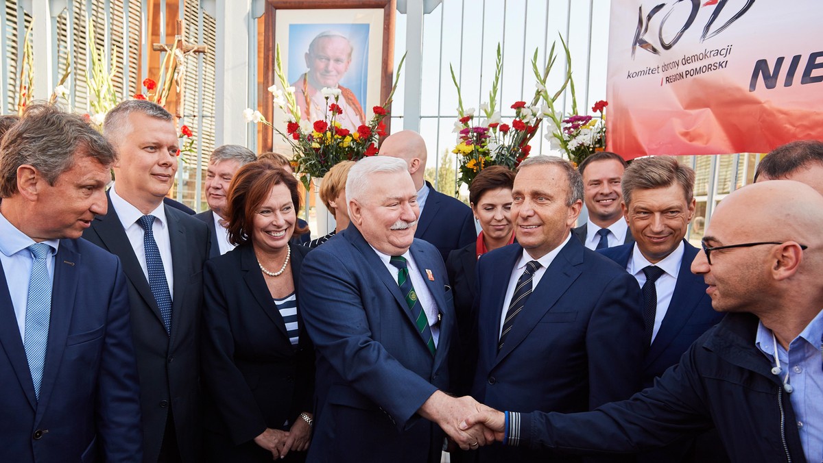 Lech Wałęsa, Jerzy Borowczak, Grzegorz Schetyna, Małgorzata Kidawa-Błońska, Radomir Szumełda, Andrze