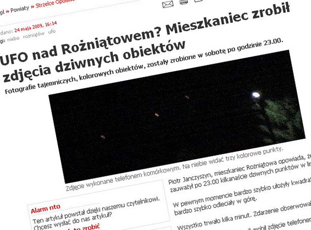 UFO przeleciało nad opolską wsią