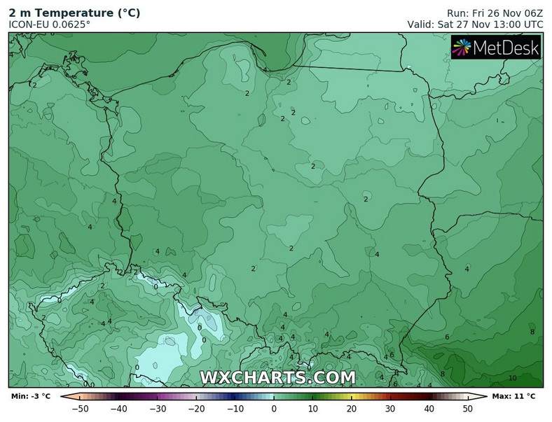 Temperatura w dzień pozostanie dodatnia