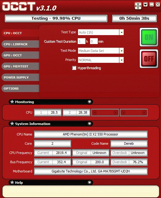 Szybka HTT nie jest problemem również dla płyty Gigabyte GA-MA785GMT-UD2H