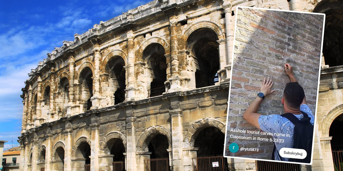 Turysta wpadł na "pomysł" podczas zwiedzania Koloseum. Teraz szuka go policja.