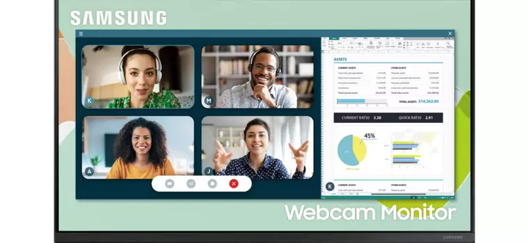 Samsung wprowadza oficjalnie Webcam Monitor S4. Przyda się w pracy hybrydowej