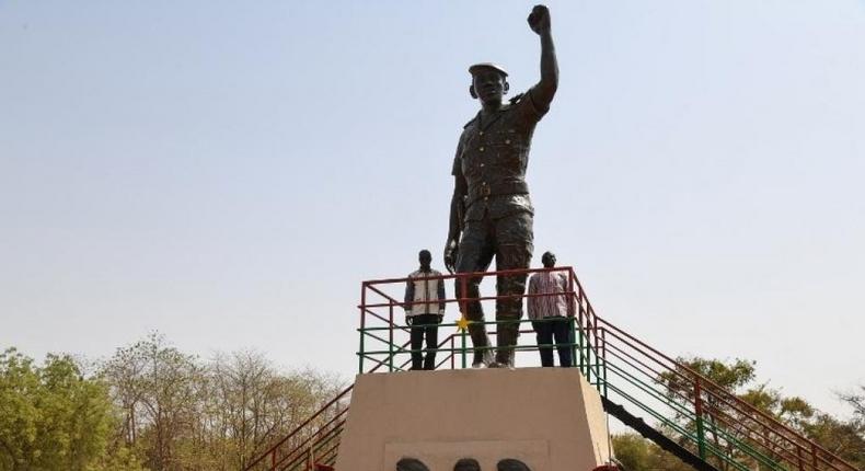 Burkinabe leader Thomas Sankara's statue