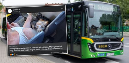 Tak nie wypada! Rozsiadł się w autobusie i zaczął to ściągać. Pasażerowie oburzeni