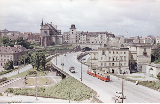 Widok na Trasę W-Z, ok. 1960 r. (zdj. przekazane przez Krzysztofa Mordyńskiego)