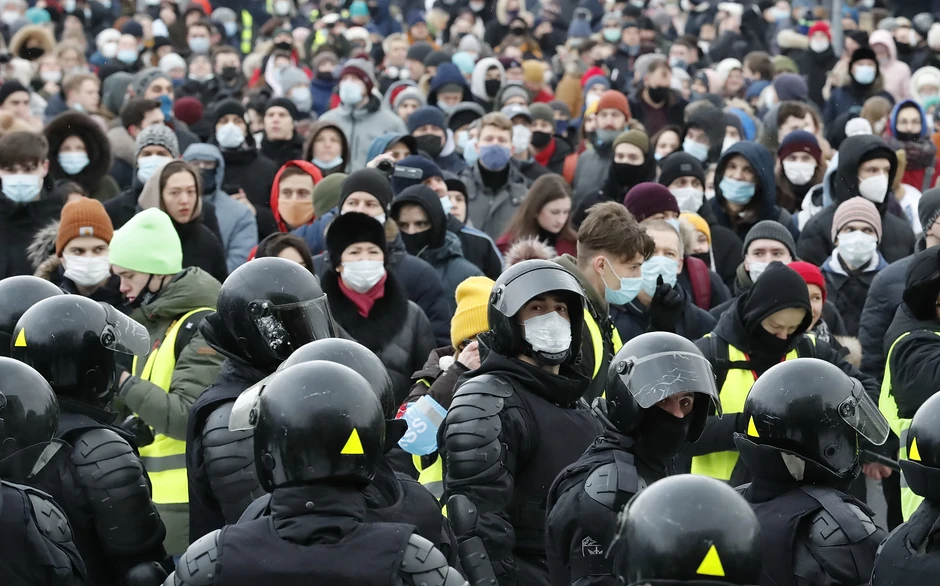 Protest u Sankt Peterburgu krajem januara 