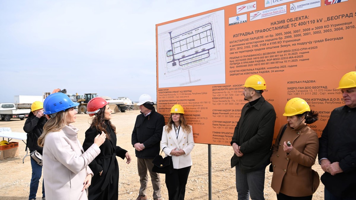 Obilazak početka radova na izgradnji nove trafostanice  400/110 kV Beograd 50 u Ugrinovcima   