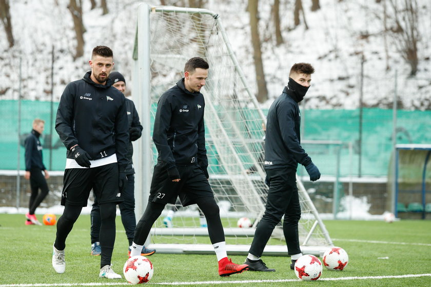 Pilka nozna. Ekstraklasa. Lechia Gdansk. Trening. 18.01.2018