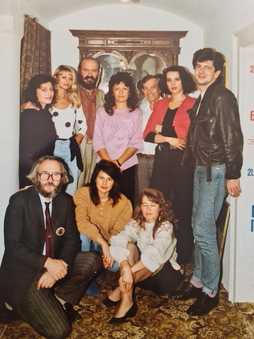 Bajaga i Raša Popov u Brankovom kolu sa Nenadom Grujičićem i saradnicima na 21. Brankovom kolu 1992.