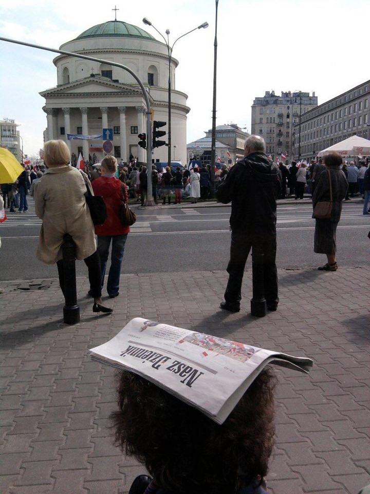 Transparenty zwolenników TV Trwam