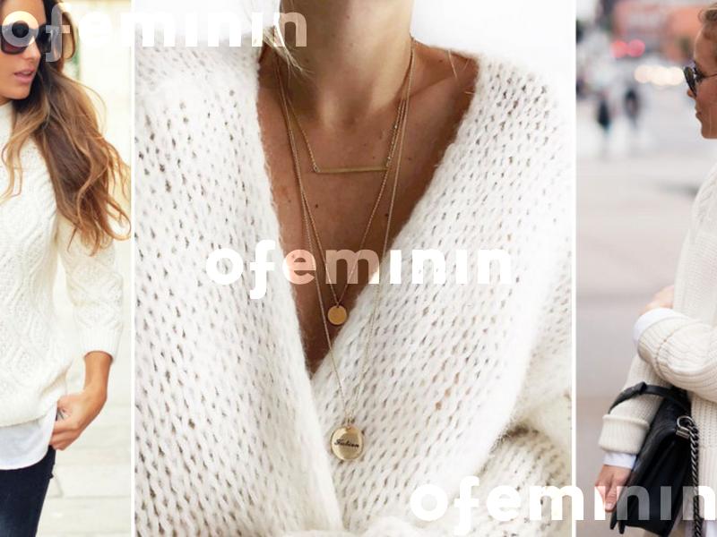 Biały sweter - stylizacje, które zawładnęły ulicami (25 zdjęć) | Ofeminin