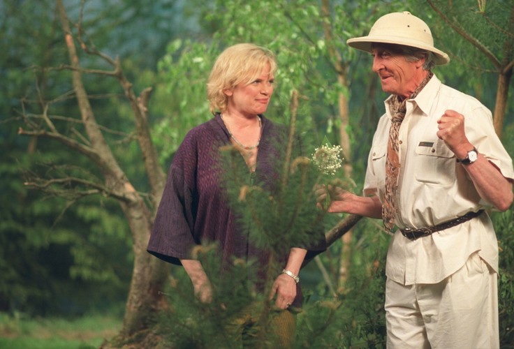 Andrzej Kopiczyński oraz Katarzyna Figura na planie serialu 'Lokatorzy'