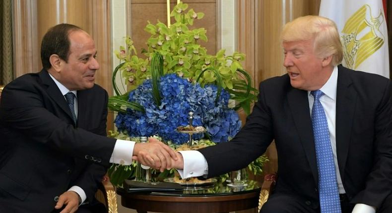 US President Donald Trump and his Egyptian counterpart Abdel Fattah al-Sisi held talks in Riyadh, on May 21, 2017