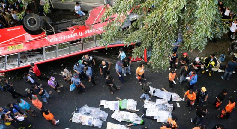 17 killed as bus falls off bridge in central India