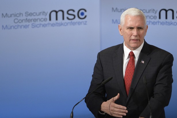 Wiceprezydent USA Mike Pence na 53. Konferencji Bezpieczeństwa w Monachium.