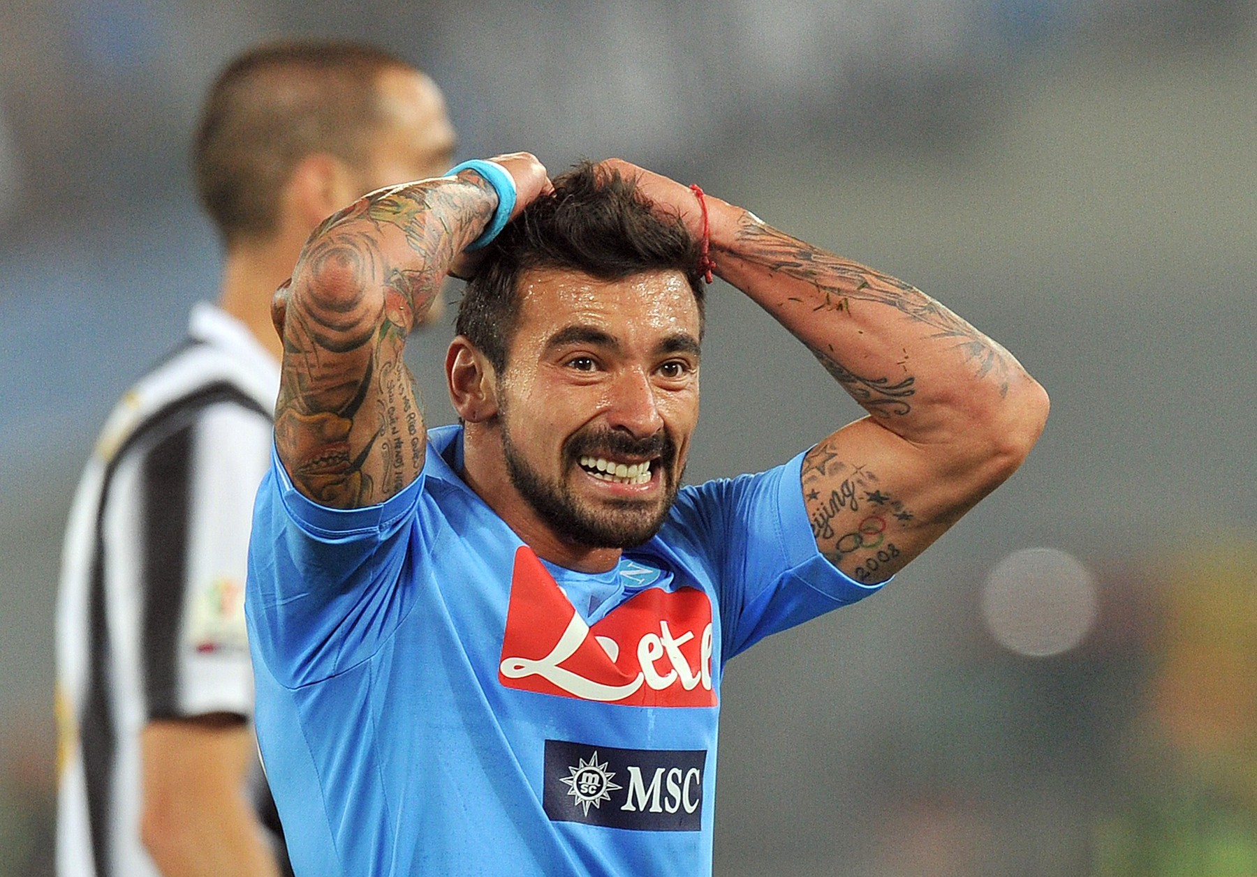 Bývalý argentínsky futbalový reprezentant Ezequiel Lavezzi.