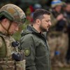 Oleksandr Sirski i Volodimir Zelenski u Izjumu u Harkovskoj oblasti, Ukrajina, 14. septembra 2022.