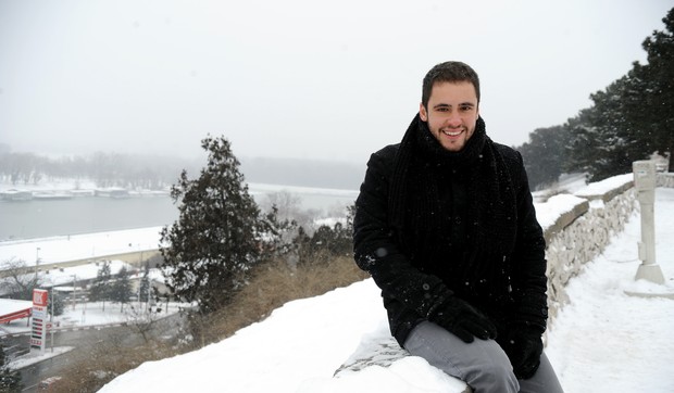 Tiago Fehejra, zima i sneg u Beogradu