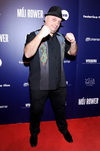 Krzysztof Skiba na premierze filmu 'Mój rower'