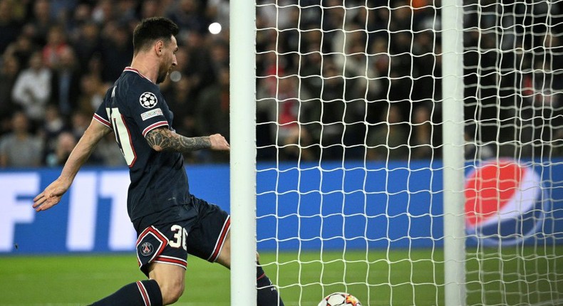 Lionel Messi follows in to score PSG's second-half equaliser Creator: Anne-Christine POUJOULAT