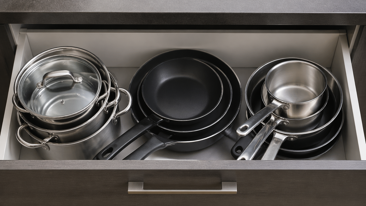 Jednostavan trik za skladištenje posuđa koji štiti šerpe i tiganje od ogrebotina