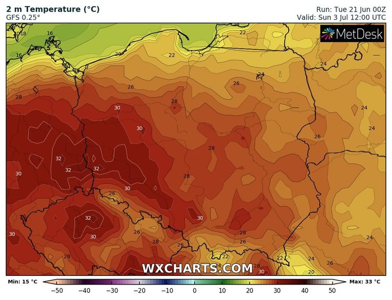 Na początku lipca wrócą upały, które szybko zakończy fala nawałnic.