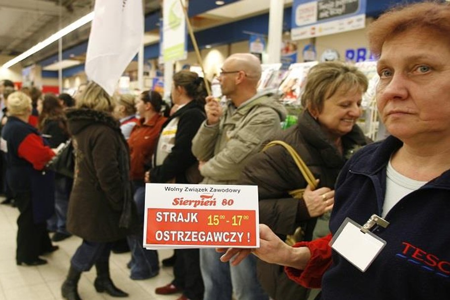 TYCHY STRAJK OSTRZEGAWCZY TESCO