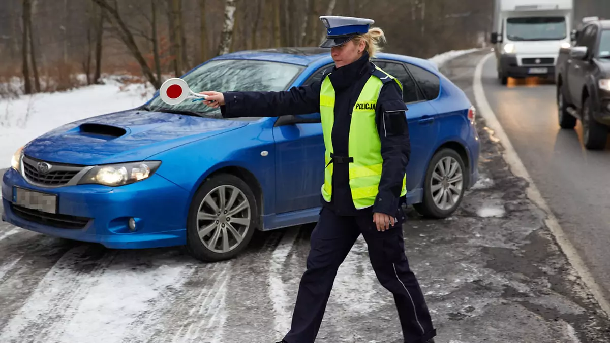 Zatrzymany kierowca przez policję