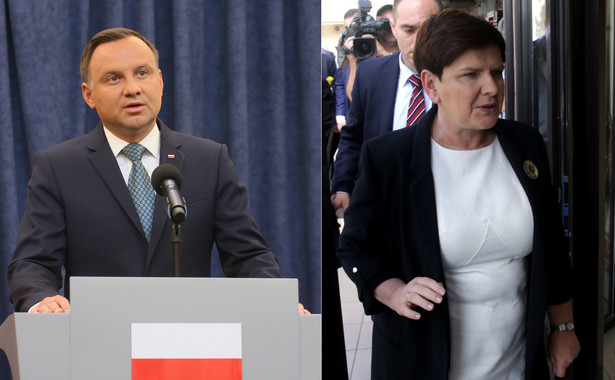 Andrzej Duda, Beata Szydło, fot. Paweł Supernak, Tomasz Gzell