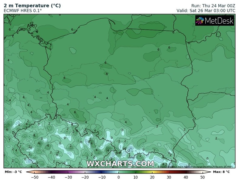 Nocne przymrozki ograniczą się do południowej Polski