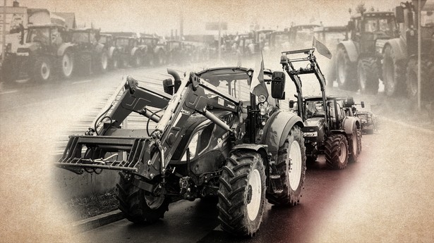 Protest rolników - traktor