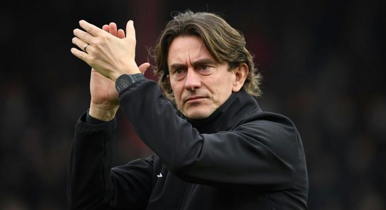 Brentford manager Thomas Frank will lead one of the smallest clubs ever to play in England's top tier Creator: DANIEL LEAL-OLIVAS