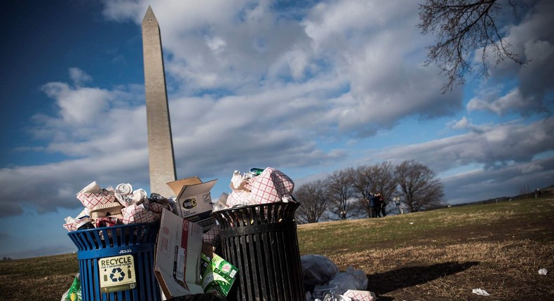 dc trash shutdown