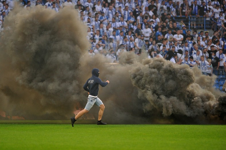 Przerwany mecz Lech - Legia