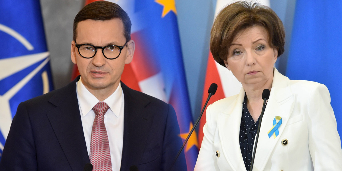 Premier Mateusz Morawiecki i minister rodziny Marlena Maląg ogłosili szczegóły waloryzacji emerytur i rent w 2023 r.