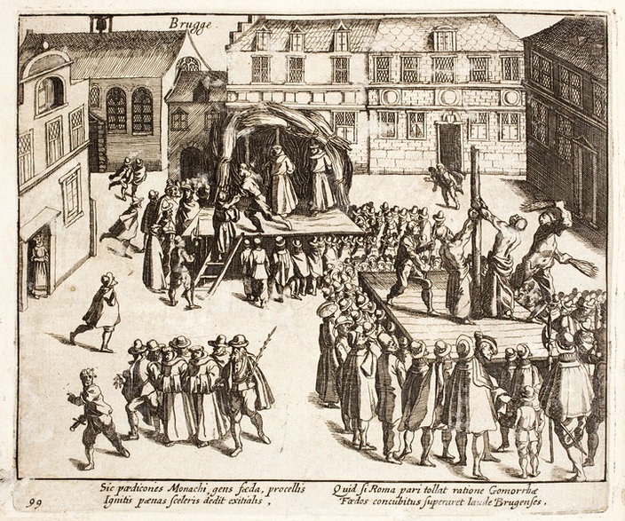 Egzekucja franciszkańskich mnichów jako kara za homoseksualizm, Brugia 1578