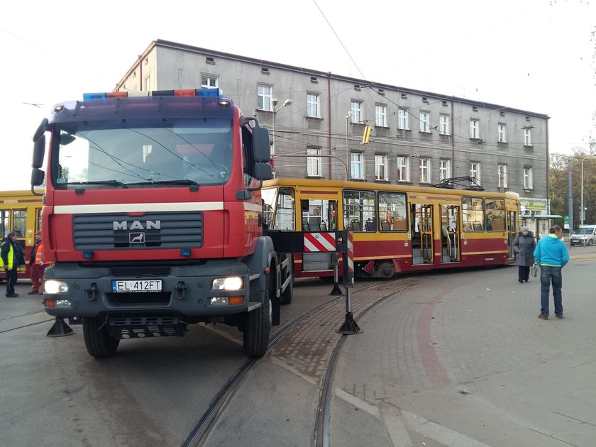 Wykolejenie tramwaju na Reymonta.