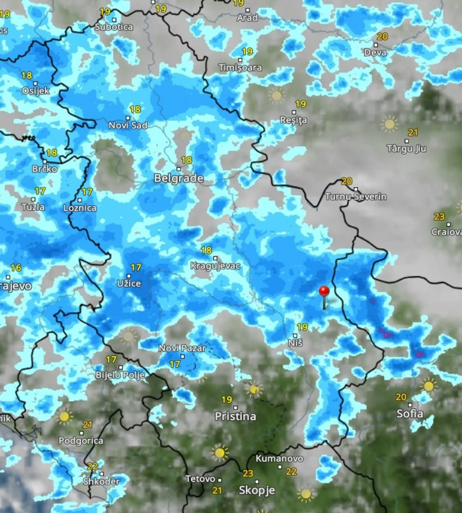 Nevreme prekriva Srbiju u 8h sutra ujutru