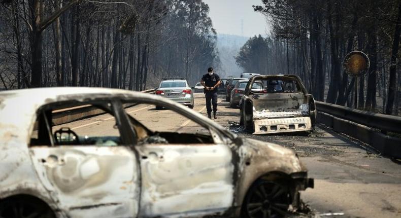 A huge wildfire in Portugal killed at least 60 people, including many trapped in cars