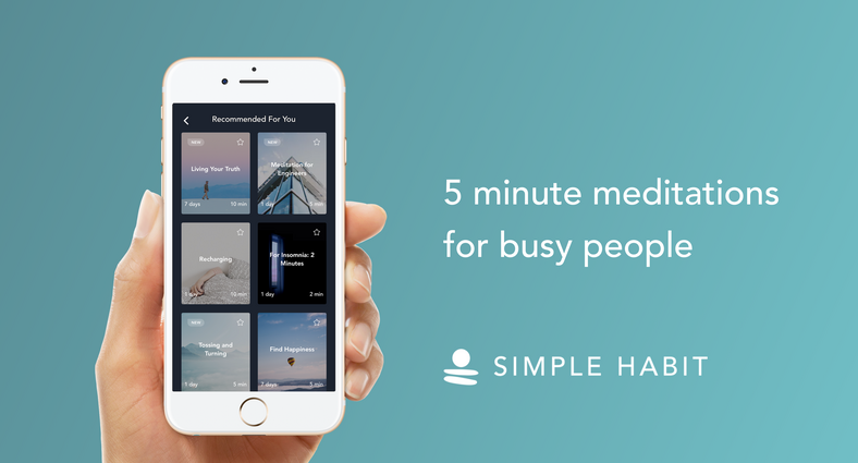 The Simple Habit meditation app 