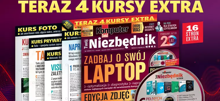 Niezbędnik 4/2020: serwis laptopa, 4 dodatkowe kursy i ESET